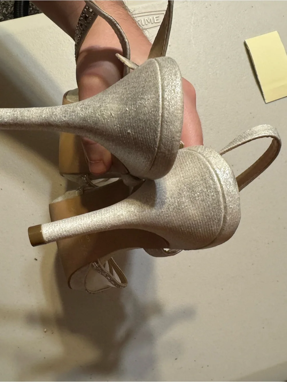 Paradox London Estelle Strappy Heels Women's Size 10 Silver new without box